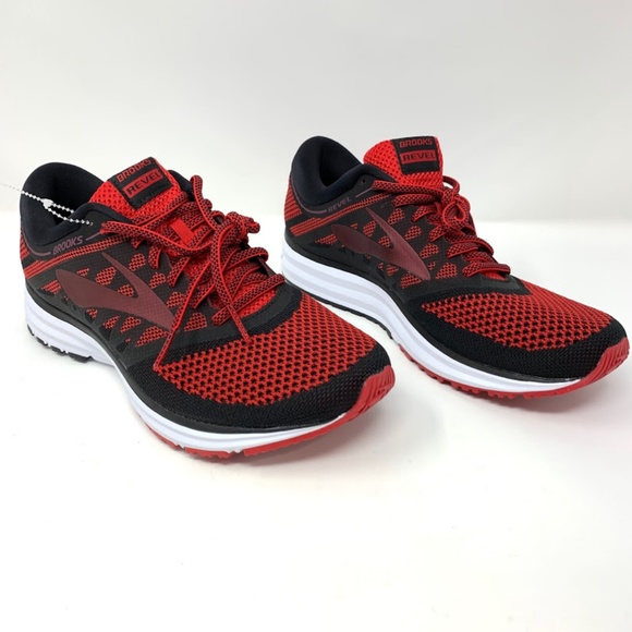 Brooks Revel Men's Training Running Shoes Red Blk - Picture 5 of 6